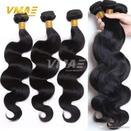 9A Grade Virgin Brazilian Hair Body Wave 3 Bundles extensions Lot Silky Hair Weft Unprocessed Human Hair No Smell Soft Smooth Product opp