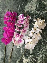 -12 köpfe 57 cm mini künstliche blume phalaenopsis latex silicon echte touch mini orchidee orchidee hochzeit hochwertige einzelne stücke