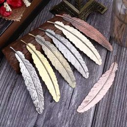 Metal Feather Bookmark Chinese Style Vintage Page Nice Cool Book Markers School Supplies Party Wedding Gifts For Guests