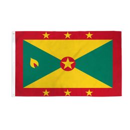 150x90cm 3x5ft Custom Grenada Flag Banners Advertising Outdoor Indoor All Countries Digital Printed Polyester ,Drop Shipping