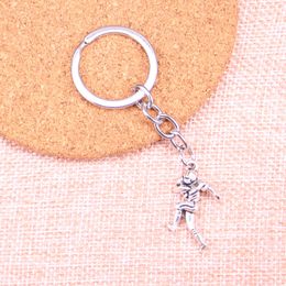 30*13mm soccer player sporter KeyChain, New Fashion Handmade Metal Keychain Party Gift Dropship Jewellery