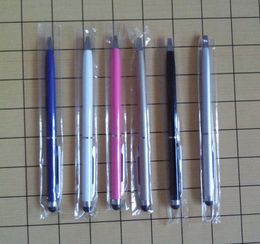 2 In 1 Pen Plastic Stylus High Sensitivity Capacitive Pencil Touch Screen Wear Resistance Tool