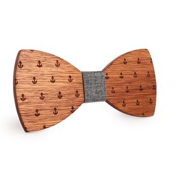 Fashion Original Wooden Bow Tie Gentleman Groom wooden necktie Butterfly Wedding Party Bow Ties Butterfly Wooden Tie For Man
