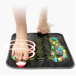 Hot Sale Acupuncture Cobblestone Colorful Foot Reflexology Walk Stone Square Foot Massager Cushion for Relax Body