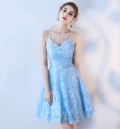 Formales Cortos Sencillos Vestidos Azules Oferta Online | DHgate.com