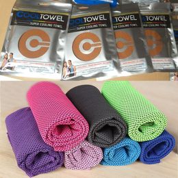 New Double Layer Ice Cold Towel Sweat Summer Exercise Fitness Cool Quick Dry Soft Breathable Adult Kids Cooling Towel 90*30cm HH7-809