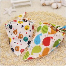 Cartoon Pattern Child Mouth Towel Cotton Pet Tie Baby Bib Cotton Triangular Scarf More Color Antifouling Dog Design 1 19dmC1