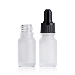 Fast Delivery 1 3 OZ 10ml glass perfume bottles eliquid bottle frosted glass dropper bottle for Cosmetic packaging