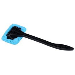 Microfiber Auto Car Window Cleaning Long Handle Car Wash Brush Dust Care Windshield Towel Handy Washable Cleaner