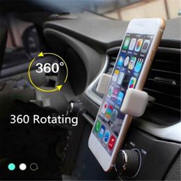 Top sales 360 Degrees Rotation Car Cell Phone Holders Car Air Vent Holder Universal different Colours option