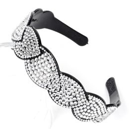 women headband alice band diamante rhinestone crystal chains leaf hair accessory R476