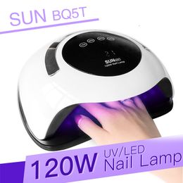 120W UV Lamp Led Nail Dryer Professional Gel Nail Lamp For Nails All Gel Polish Sensor Sun Led Light Nail Art Manicure Tool Y191029