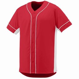 5665 Custom Baseball Blank jersey Button Down Pullover Men Women size S-3XL
