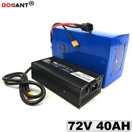 Rechargeable Electric bicycle Lithium battery 20S 72V 40AH battery pack 72V E-bike battery 2000W 3000W +5A Charger Free Shipping