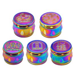 Four Layer Individual Patterns of New Type Zinc Alloy 53mm Brilliant Smoke Grinder