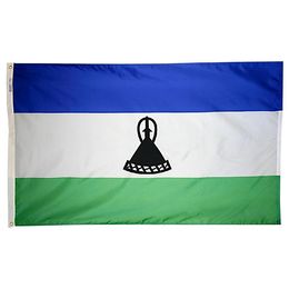 Flag of Lesotho High Quality Advertising Hanging Screen Digital Printing 100% Polyester, Indoor Outdoor, Free shipping