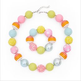 Red Heart Charms Resin Bubblegum Beads Necklace Bracelets for Kids Girls Multistyle Many Type for Choose