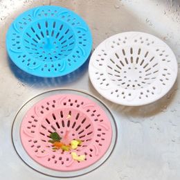 Drain Hair Stopper Cover Philtre Sink Strainer Silicone Bathroom Kitchen Shower Anti-Clogging Shield Wash Bowls Sinks