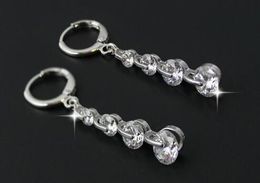 new Hot style European and American popular gold and silver set auger long ear buckle fashion classic delicate elegance