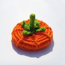 Cute Kids Pumpkin Knitted Hat Fashion Winter Warm Soft Children Crochet Beanies Caps Halloween Party Photography Props Cap 101
