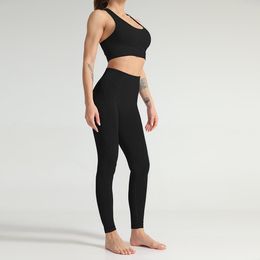 Designer Womens Yoga Sportwear Tracksuits Fiess Leggings Fit Two Piece Set Wear Clothes Sports Bra High Waist Pant Active Suits Gym Clothing Athletic Outdoor