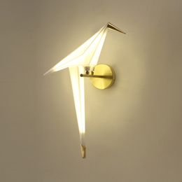 Post-Modern Simple Bird Wall Lamp Creative Personality Living Room Bedroom Bedside Lamp Northern Designer Showroom Wall Sconce Lighting