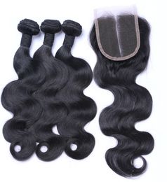 Wholesale 10A Indian Straight Body Deep Loose Wave Buy 3 Bundles Get 1 Free Closure Unprocessed Virgin Jerry Curly Brazilian Hair Wefts