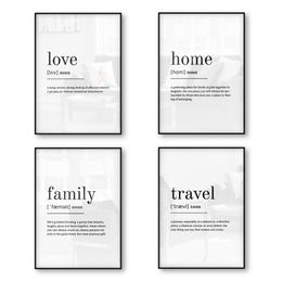 Love Home Family Travel Definition Print Poster Wall Art Canvas Print Quotes Minimalist Poster Picture Decor Black White Love Home Family Travel Definition Print Poster Wall Art Canvas Print Quotes Minimalist Poster Picture Decor Black White