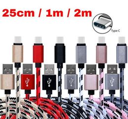 Fast Charger Cord 6FT 3FT Metal Housing Braided Micro USB Cable Type C Charging Cable for Samsung S8 S9 S10 NOTE 9 Android Smart Phone