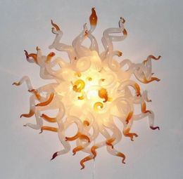 100% Handmade Blown Murano Glass Chandelier Light Small Size Glass Material LED Light Source Designer Chandelier for Living Room Decor