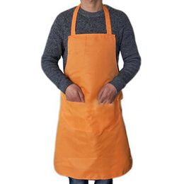 Classic Store Cooking Apron Cooking Thicken Cotton Polyester Double Pocket Household Cleaning SleeApronveless