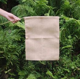 blank linen garden flag polyester burlap garden banner decorative yard flag for embroidery and sublimation 12x16 inches SN2493