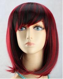 FREE SHIPPING + Hot Sell! Popular Death Note red and black Short Stylish Anime Cosplay Wig