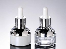30ml Glass Cosmetic Essential Oil Bottle, DIY Empty Glass Liquid Dropper Package, Cosmetic Containers Fast Shipping SN96