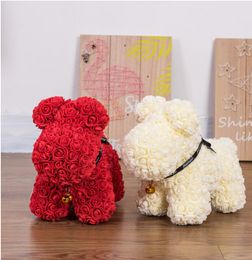 2018 Valentines Gift PE Rose Lucky Dog for Wedding Gift Anniversary Gift party show Customize Ribbon Tie
