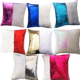 11 Colour Sequin Mermaid Cushion Cover Pillow Magical Glitter Throw Pillow Case Home Decorative Car Sofa Pillowcase 40*40c