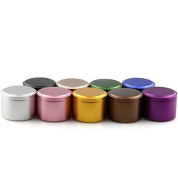Newest Style Colourful Aluminium Alloy Dry Herb Tobacco Spice Miller Storage Box Stash Case Cigarette Smoking Seal Jars Bong Handpipe Tool DHL
