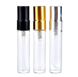 5ml Portable Mini Travel Glass Perfume Bottles Atomizer 3 color Parfum Bottles For Spray Scent Pump Case Wholesale SN2510