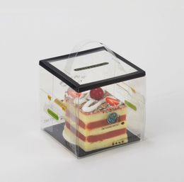 PET Cake Pack Box Bakery Cookie Packaging Boxes for Birthday Party Baking Dessert Big Transparent Packing Box