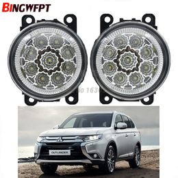 2pcs/pair Car Styling Round Bumper 12V H11 LED Fog Light Halogen lamps 55W For Mitsubishi Outlander 2018