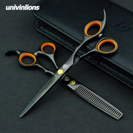 6" Barber tools hot hair stylist shears hairdressing scissors kit kids hair cutting thinning razor salon