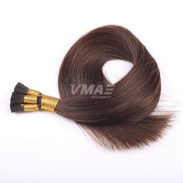 VMAE I Tip Pre-bonded Straight Brazilian Human Hair Extensions Stick Tip 1g/Strand 100g Fusion Virgin Remy Hair Cuticle Aligned