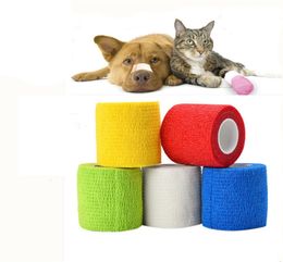 Breathable Tearing Pet Dog Cat Leg Cover Potector Strap Elastic Bandage Non-Woven Fabrics Outdoor Retractable Sports Tape DLH047