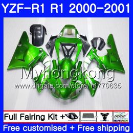 Body For YAMAHA Gloss green new YZF 1000 YZF R 1 YZF-1000 YZFR1 00 01 Frame 236HM.16 YZF-R1 00 01 Bodywork YZF1000 YZF R1 2000 2001 Fairing