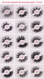 3D Mink Eyelash 5D 25mm Long Thick Mink Lashes Handmade False Eyelash Eye Makeup Maquiagem LD Series 15 Styles