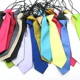 Baby School Elastic Neckties 26 Colours Fashion Boy Wedding Solid Colours Neck Ties Child School Party Tie Fashion Accessories Gifts C1546