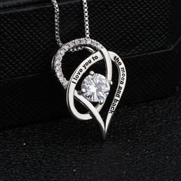 Wholesale- Necklace I Love You To The Moon and Back Heart-shaped Pendant