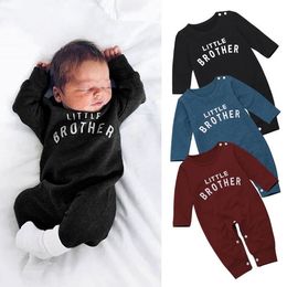 Kids Clothes Baby Letter Printed Rompers Boys Girls Long Sleeve Jumpsuits Spring Autumn Warm Onesies Pants Infant Boutique Clothes PY618
