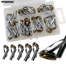 Cheap Rods 30pcs Lot Fishing Rod Guides Double Golden Ceramic Ring 3.0mm 5.5mm Sea Saltwater Heavy Duty Fishing Tip Tops Repair Kit Cheap Rods 30pcs Lot Fishing Rod Guides Double Golden Ceramic Ring 3.0mm 5.5mm Sea Saltwater Heavy Duty Fishing Tip Tops Repair Kit
