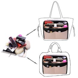 Purse Organiser Felt Bag Organiser Insert Shaper Purse Organiser with Zipper Fit all kinds of Tote purses Cosmetic Toiletry Bags202N